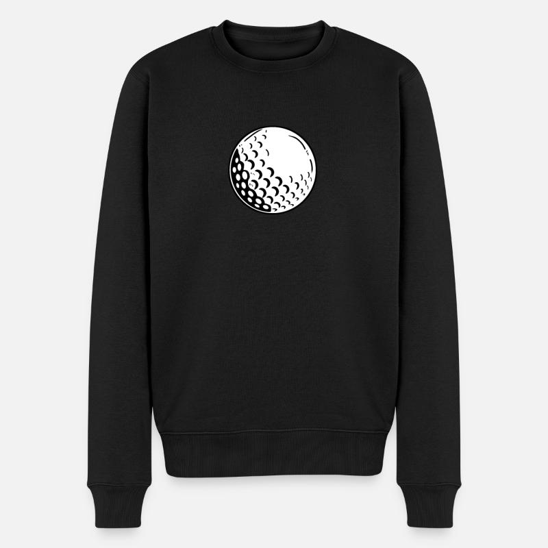 Golf Golfer - Männer Premium Bio Pullover - Schwarz