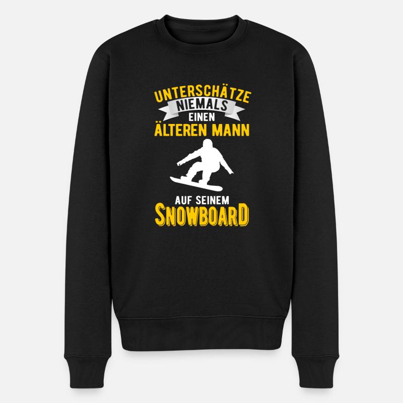 Snowboard neige idée cadeau - Pull Premium bio Homme - noir