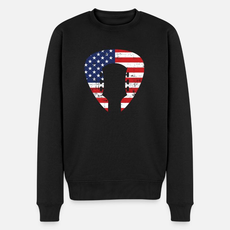 guitare - Pull Premium bio Homme - noir