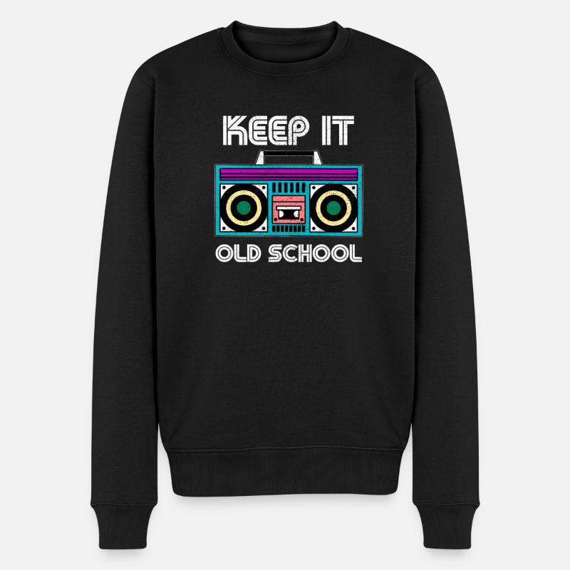 90er Jahre 90er Kostüm 90er party 90er Mode - Männer Premium Bio Pullover - Schwarz