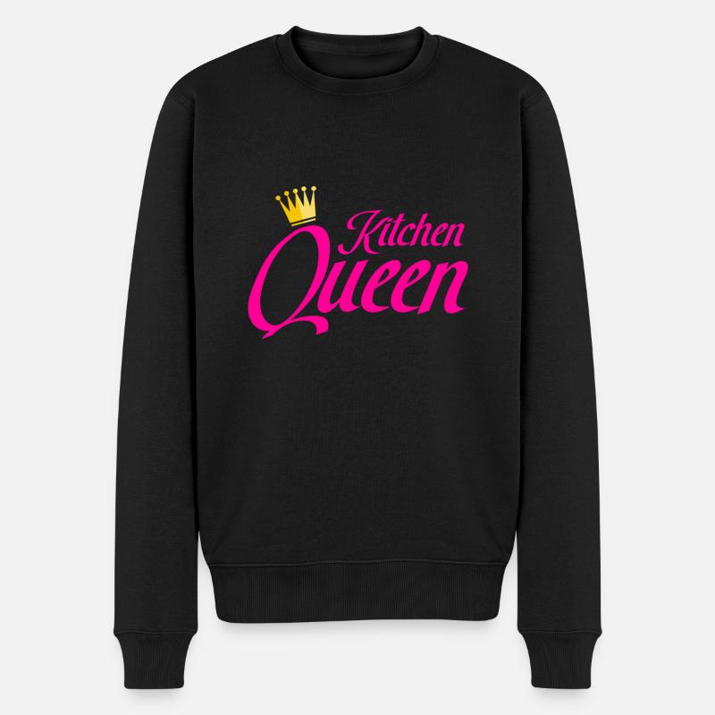 kitchen queen - Männer Premium Bio Pullover - Schwarz