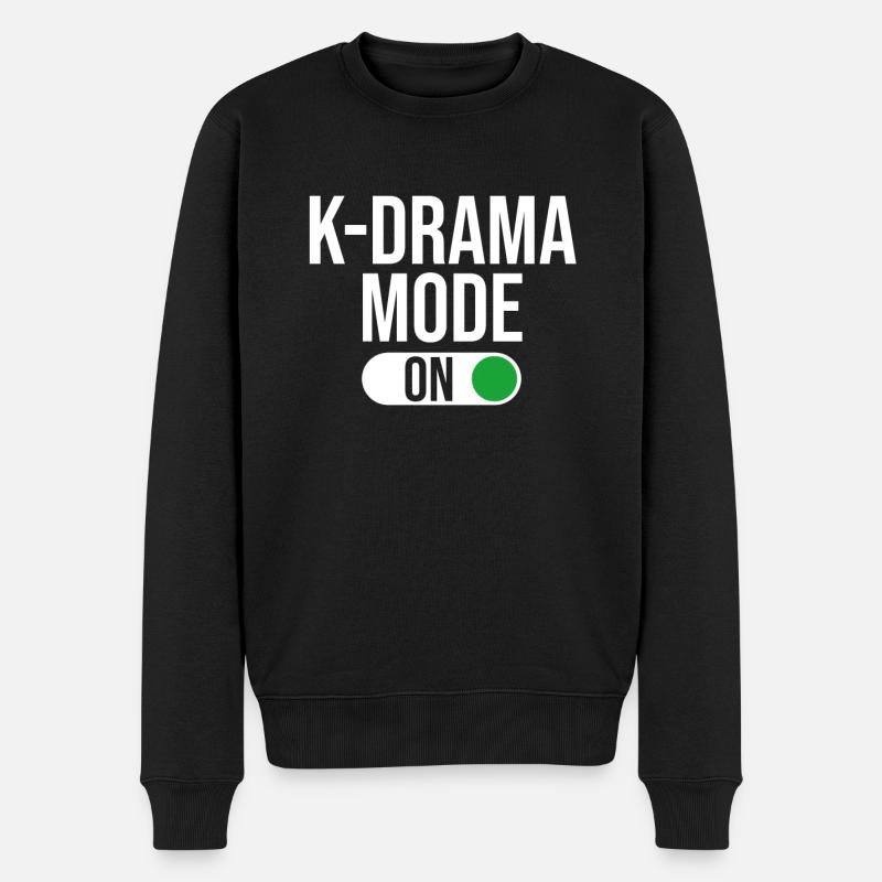 Mode KDrama activé, K-Drama / K-Pop coréen - Pull Premium bio Homme - noir