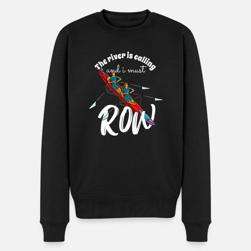 Aviron rameur de bateau à rames rigolote aviron - Pull Premium bio Homme - noir