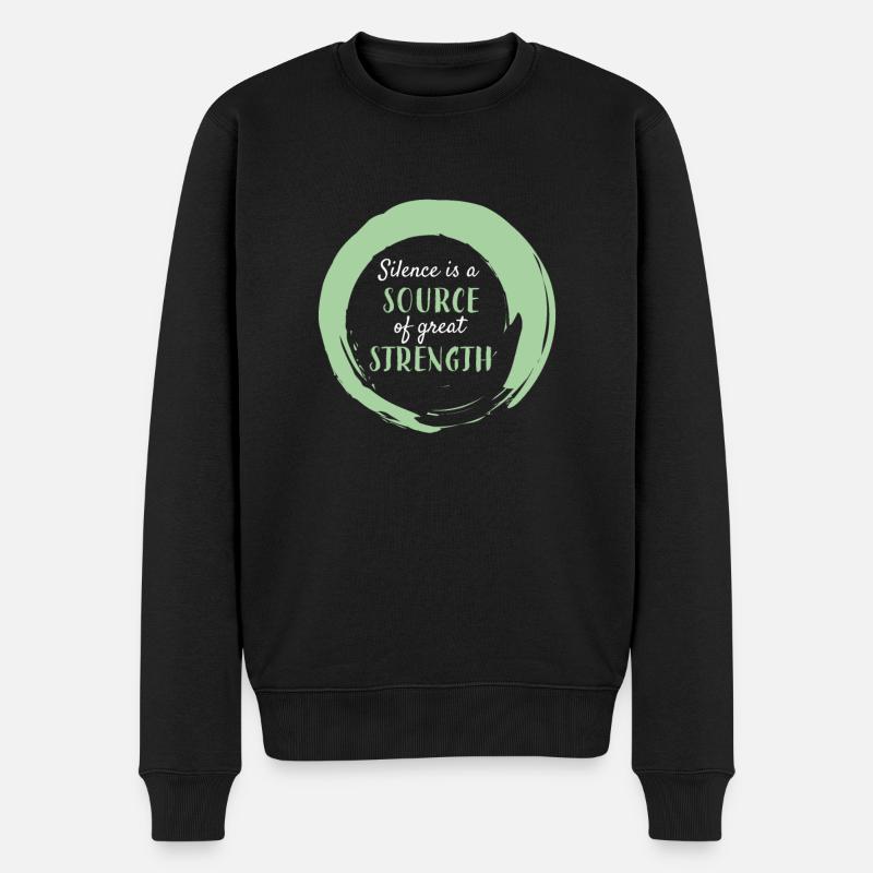 Zen Kreis Symbol Ruhe Kraft Meditation Geschenk - Männer Premium Bio Pullover - Schwarz