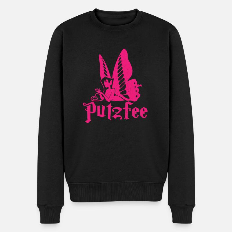 Putzfee Putzfrau Ordnung Putzfimmel Putzen - Männer Premium Bio Pullover - Schwarz
