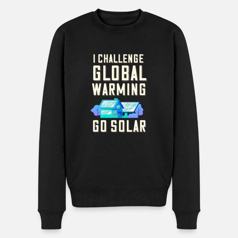 Solar Energy Photovoltaics PV - I challenge Global - Männer Premium Bio Pullover - Schwarz
