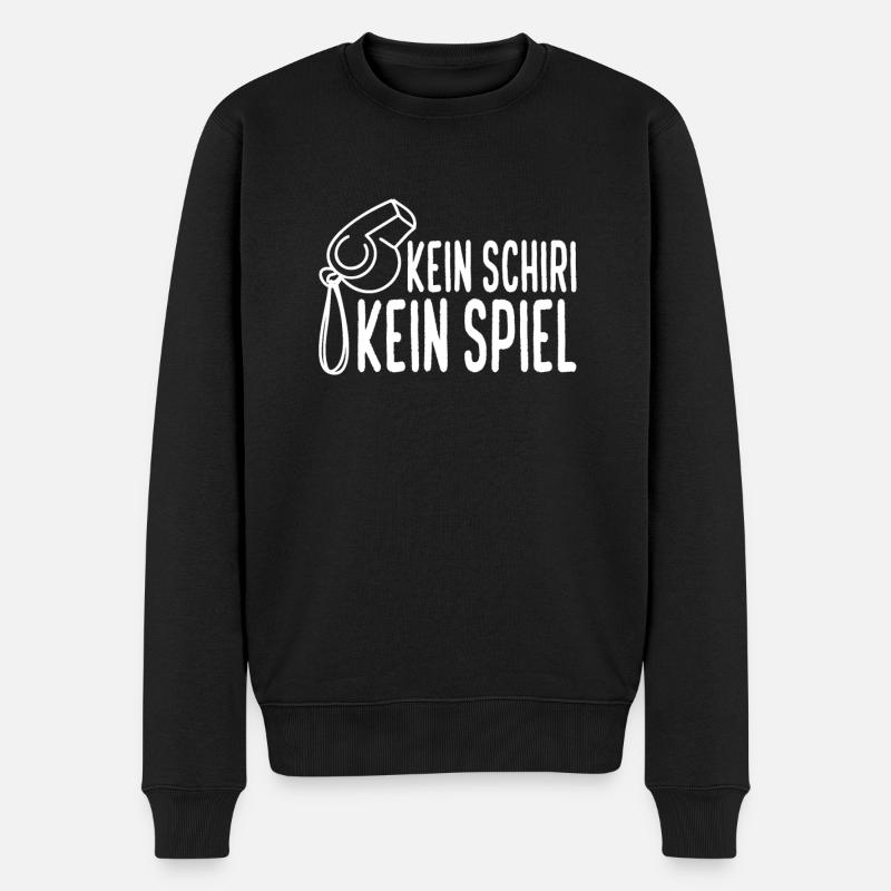 Fußball Schiri Fussball Schiedsrichter - Männer Premium Bio Pullover - Schwarz
