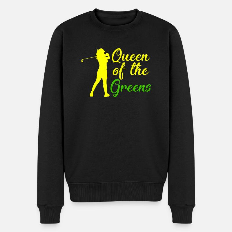 Golfer Geschenk Königin der Grünen Golf Queen - Männer Premium Bio Pullover - Schwarz
