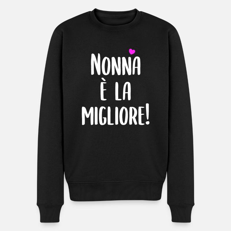 Nonna È La Migliore - Männer Premium Bio Pullover - Schwarz