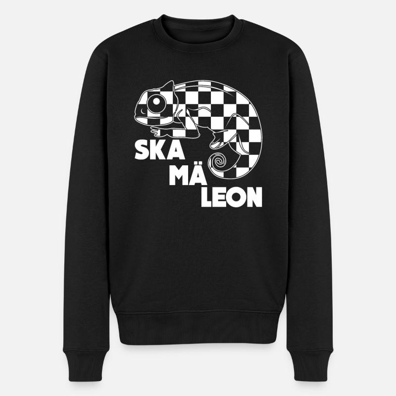 Ska Music et Punk Chessboard Chameleon - Pull Premium bio Homme - noir