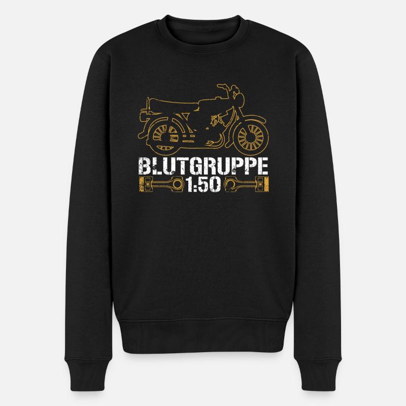 Mofa Zubehör - Mofa - Männer Premium Bio Pullover - Schwarz