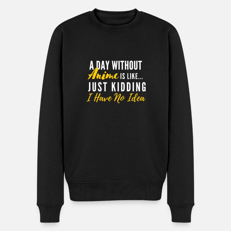 Anime - Männer Premium Bio Pullover - Schwarz