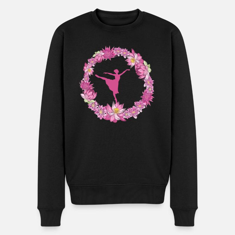 Dance blumenkranz - Männer Premium Bio Pullover - Schwarz