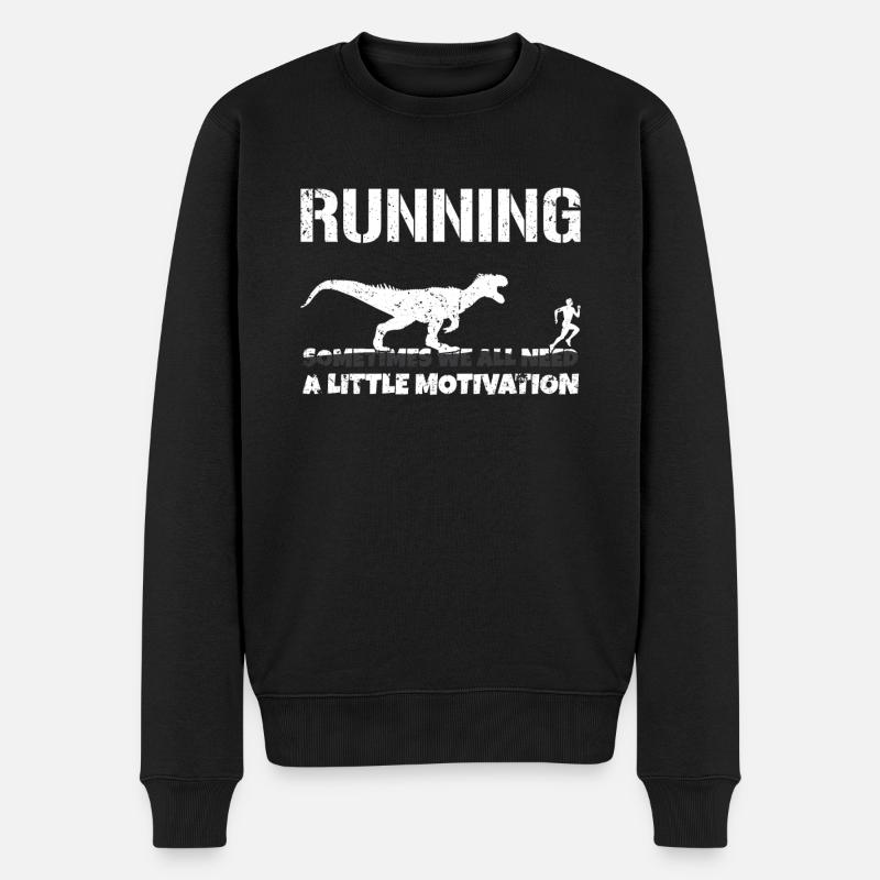 Laufsport - Männer Premium Bio Pullover - Schwarz