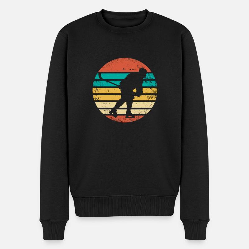 Hockey sur glace rétro - Pull Premium bio Homme - noir