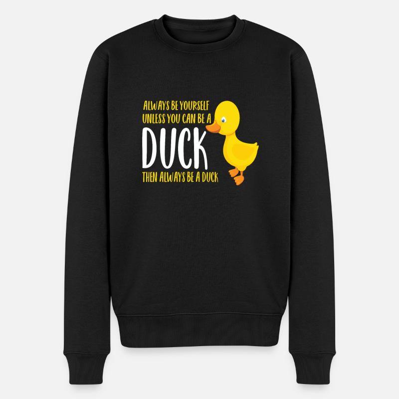 Ente - Männer Premium Bio Pullover - Schwarz