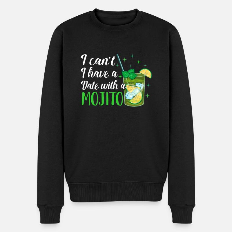 Mojito - Männer Premium Bio Pullover - Schwarz