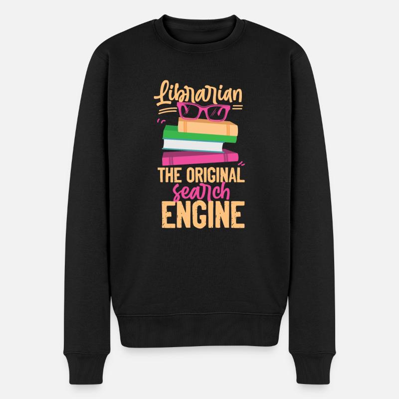 Bibliothekarin Geschenk - Männer Premium Bio Pullover - Schwarz