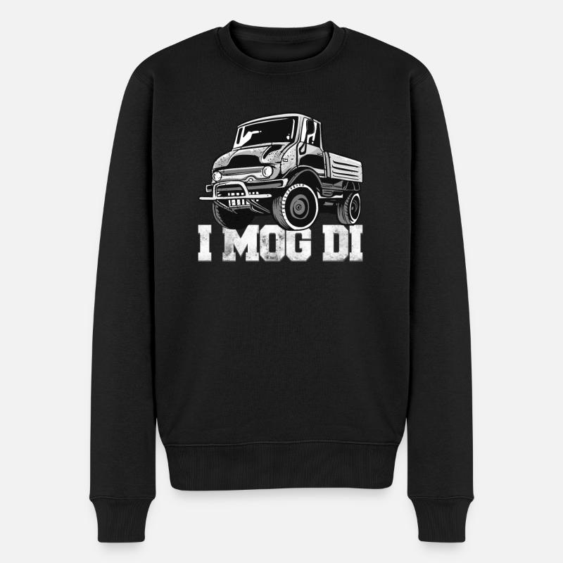 I Mog Di, Unimog,Nutzfahrzeug,Lkw, Unimog 406, - Männer Premium Bio Pullover - Schwarz