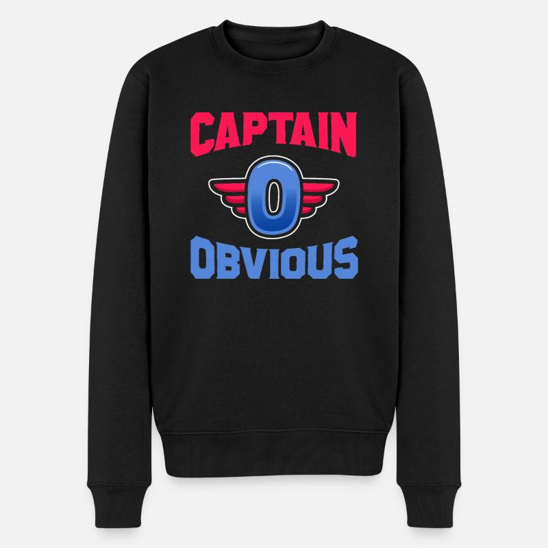 Captain Obvious Evil Superhero Meme - Men's Premium Organic Jumper - black