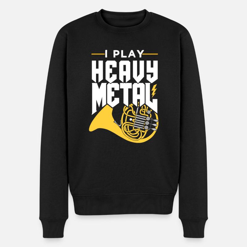 Horn Geschenkidee - Männer Premium Bio Pullover - Schwarz