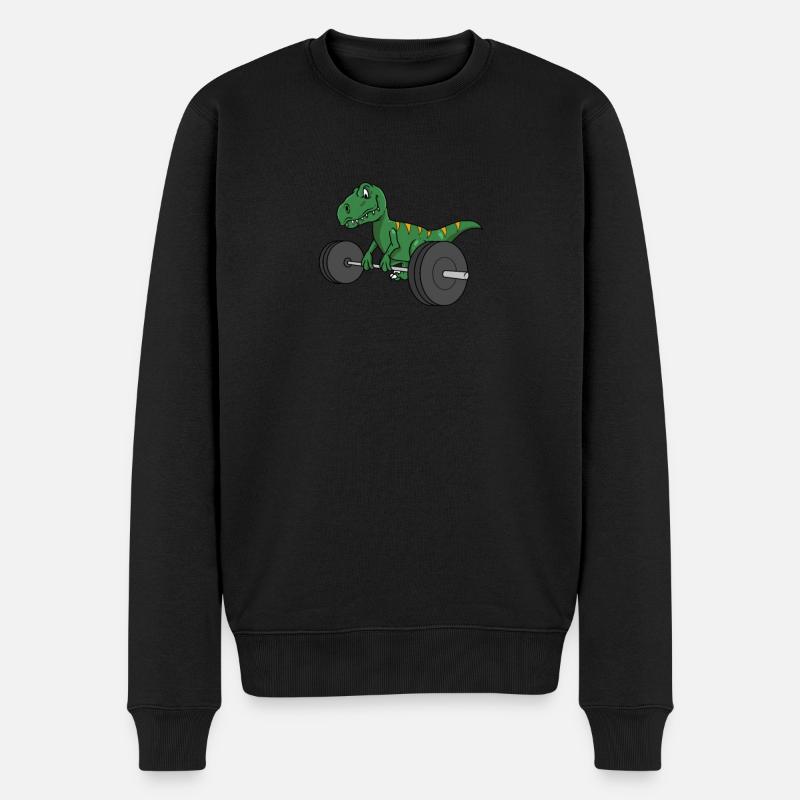 Gewichtheben Gewichtheber Langhantel - Männer Premium Bio Pullover - Schwarz
