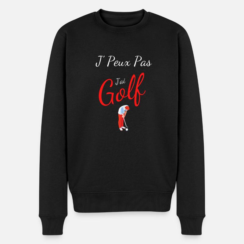je peux pas j ai Golf Humour - Pull Premium bio Homme - noir