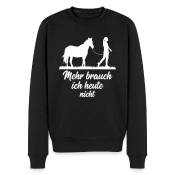 Pferde zubehör Mädchen Pferd lustiger Spruch - Männer Premium Bio Pullover - Schwarz - Vorne - Nico (187cm)