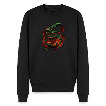 Cobra Snake Reptile King Cobra - Men's Premium Organic Jumper - black - Front - Nico (187cm)