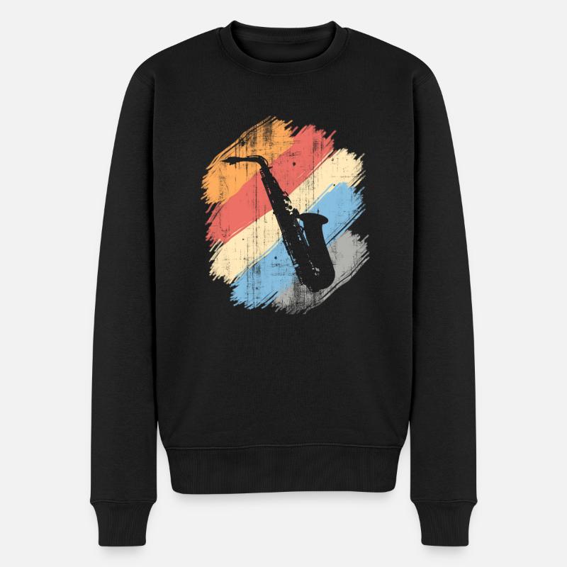 saxophone - Pull Premium bio Homme - noir