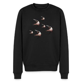 Amoureux des oiseaux à avaler - Pull Premium bio Homme - noir - Devant - Nico (187cm)