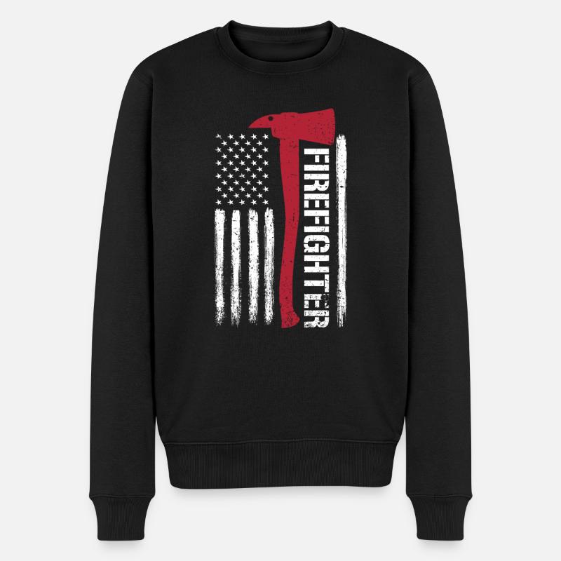 Tenue des pompiers - pompiers - Pull Premium bio Homme - noir