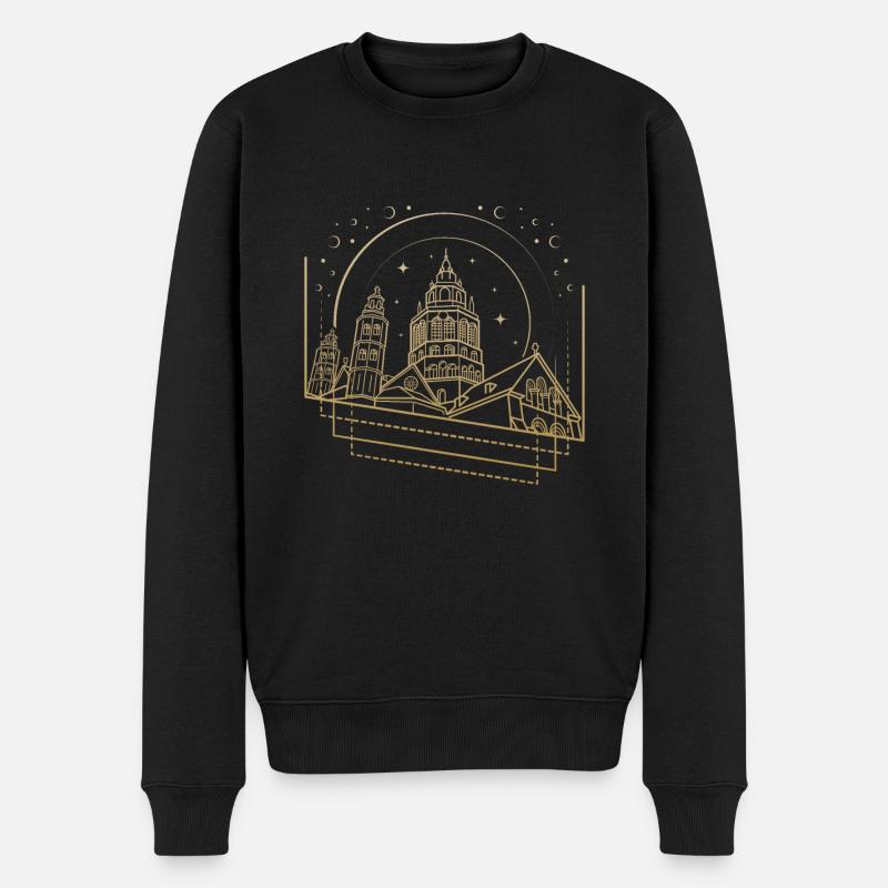Mainz - Männer Premium Bio Pullover - Schwarz