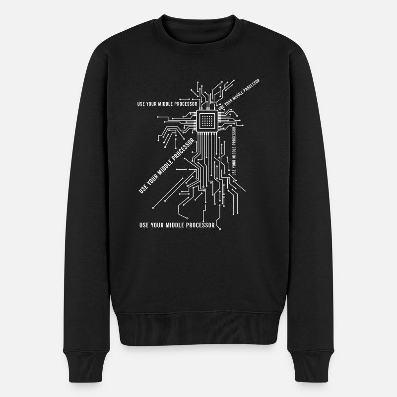 schéma - Pull Premium bio Homme - noir