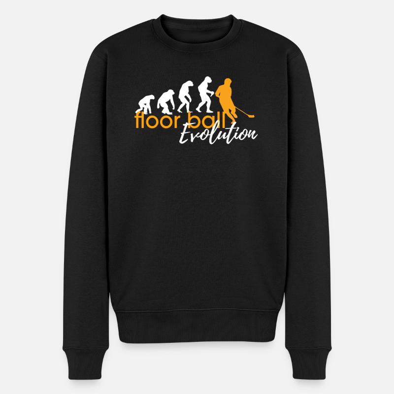 FLOORBALL EVOLUTION - Men's Premium Organic Jumper - black