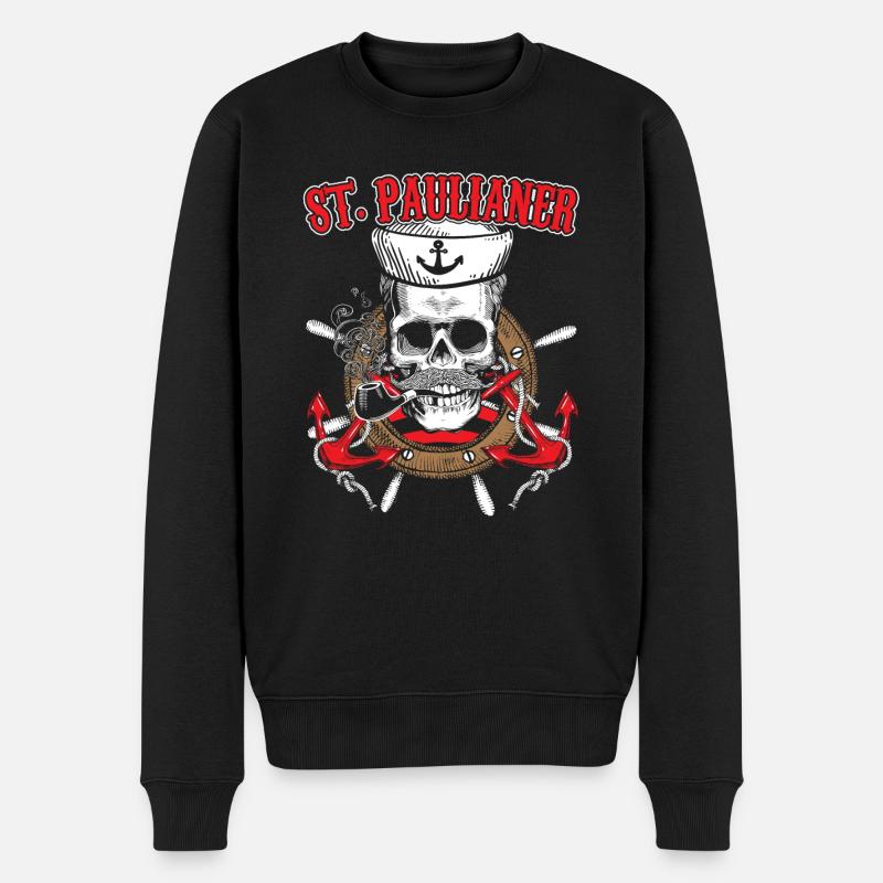 Paulianer Hamburg Sankt Pauli | St. Pauli Geschenk - Männer Premium Bio Pullover - Schwarz