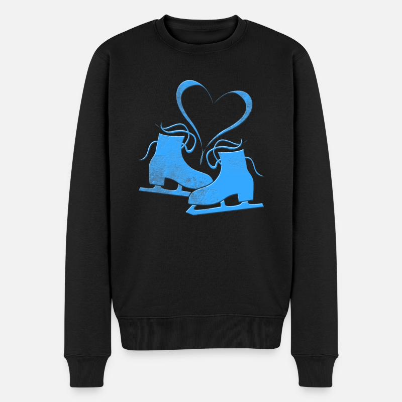 L'amour du patinage sur glace - Pull Premium bio Homme - noir