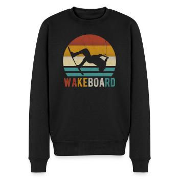 Wakeboard Wakeboarder Wakeboard Wake rétro - Pull Premium bio Homme - noir - Devant - Nico (187cm)