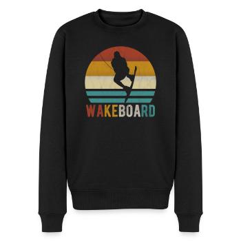 Wakeboard Wakeboarder Wakeboard Wake rétro - Pull Premium bio Homme - noir - Devant - Nico (187cm)