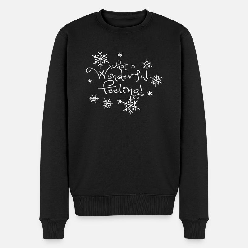 Flocon de neige - Pull Premium bio Homme - noir
