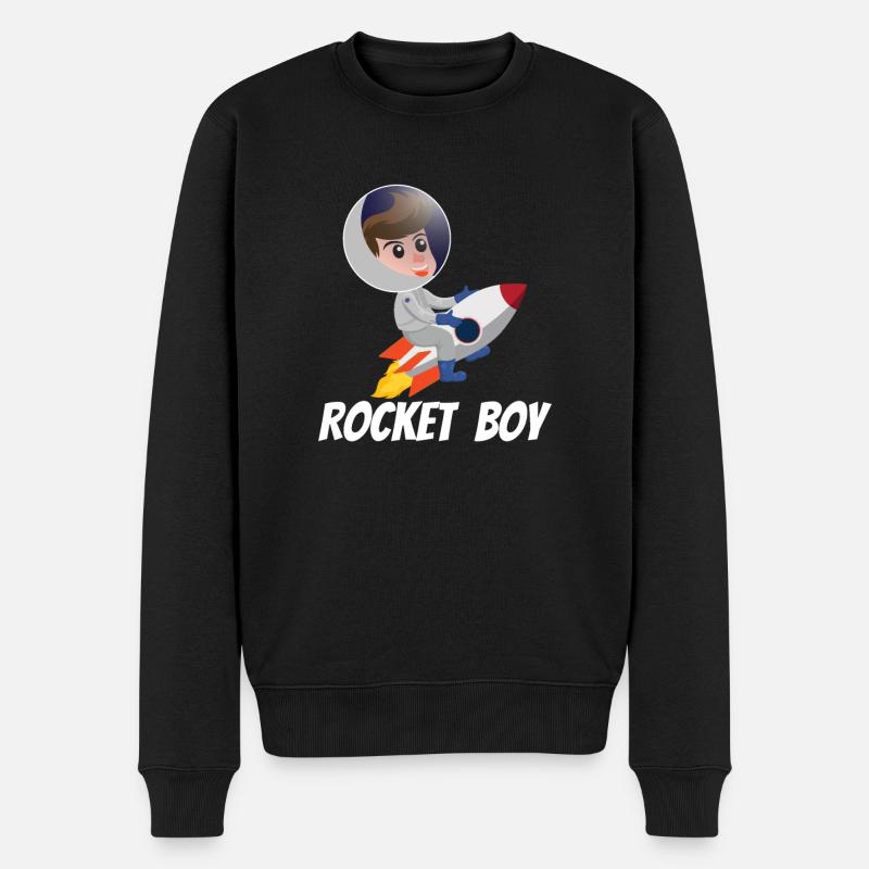 SPACE / ROCKET: Rocket Boy - Men's Premium Organic Jumper - black