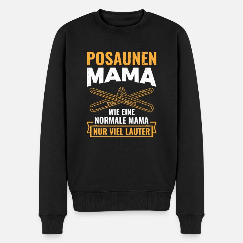 Posaune - Männer Premium Bio Pullover - Schwarz