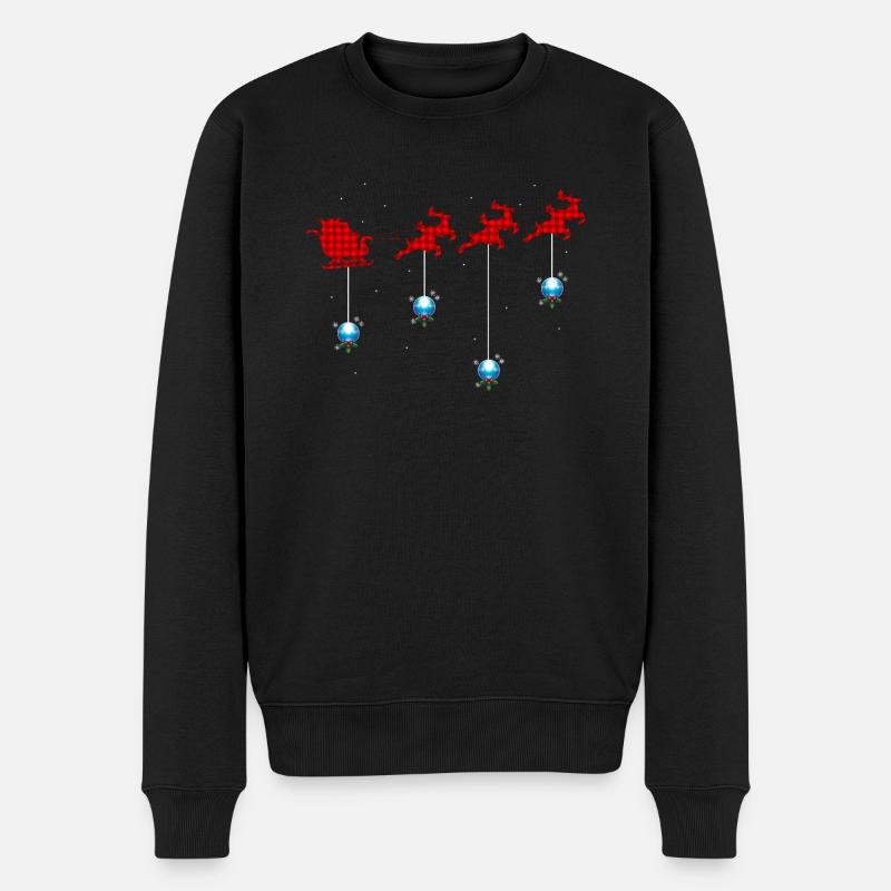Weihnachten - Männer Premium Bio Pullover - Schwarz
