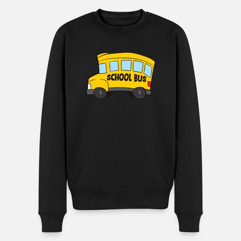 Lustiges Kinder Schulbus Geschenk Für Schulbus - Männer Premium Bio Pullover - Schwarz