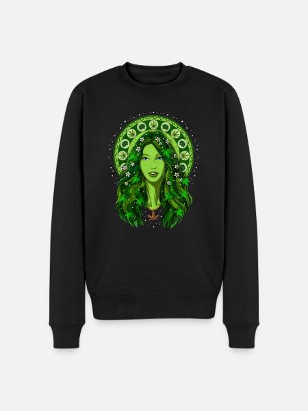Weed Goddess Stoner - Men's Premium Organic Jumper - black