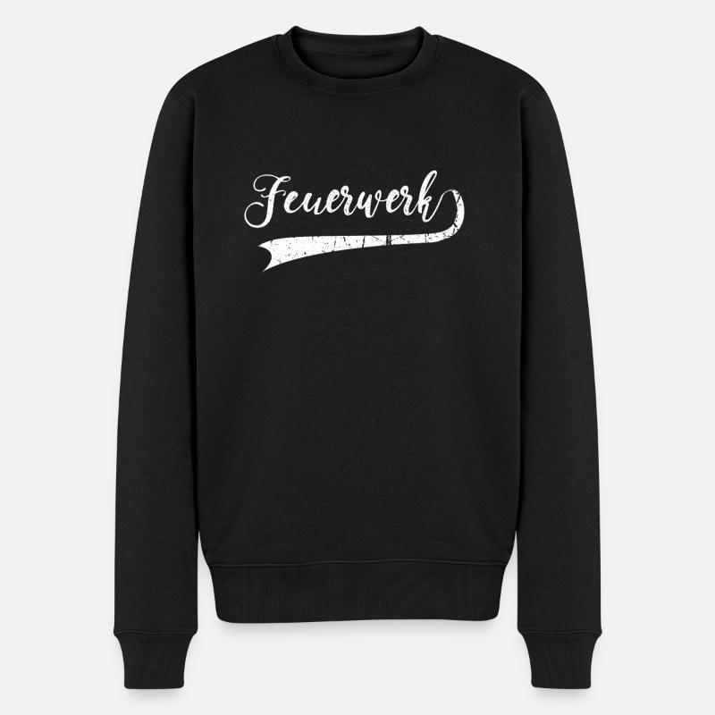 Feuerwerk Feuerwerker - Männer Premium Bio Pullover - Schwarz