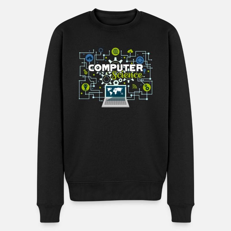 Informatik Stolze Informatik - Männer Premium Bio Pullover - Schwarz