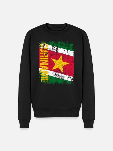 Suriname - Mannen Premium Bio sweater - zwart