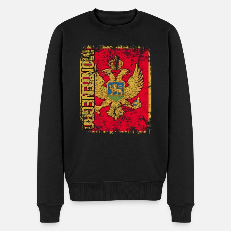 Montenegro - Männer Premium Bio Pullover - Schwarz