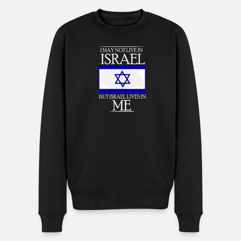 Israel Flagge IDF Mossad Menora Tel Aviv Geschenk - Männer Premium Bio Pullover - Schwarz